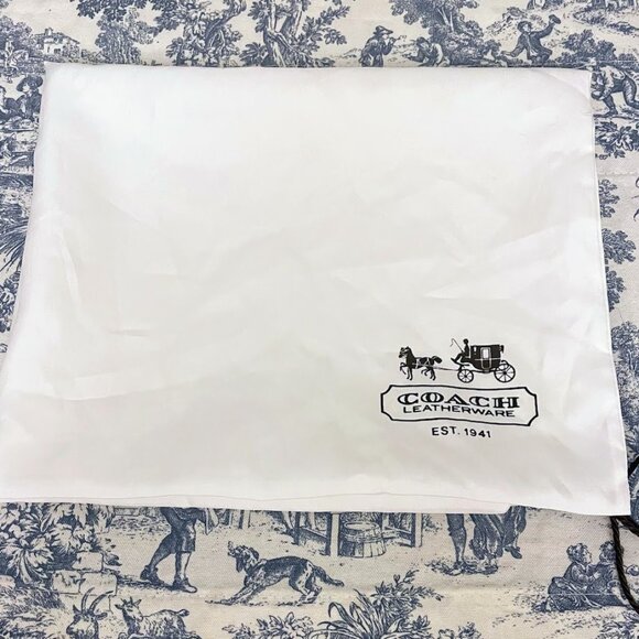 Coach Handbags - Authentic Coach Leatherware Dust Bag White Satin Purse Cover